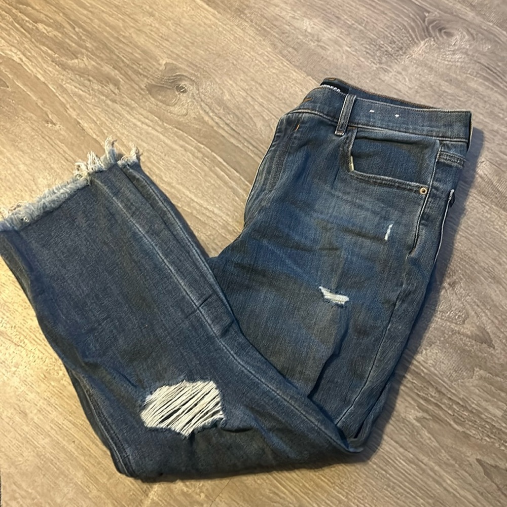 Express cropped straight leg jeans